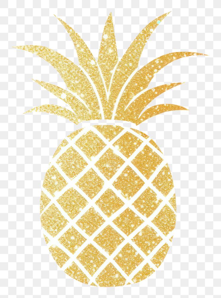 PNG Glitter pineapple icon fruit plant food.