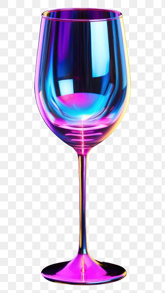 PNG Neon small wine glass violet drink light