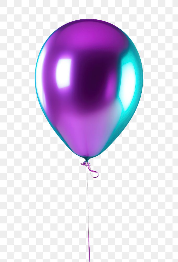 PNG Neon small party balloon purple violet light.