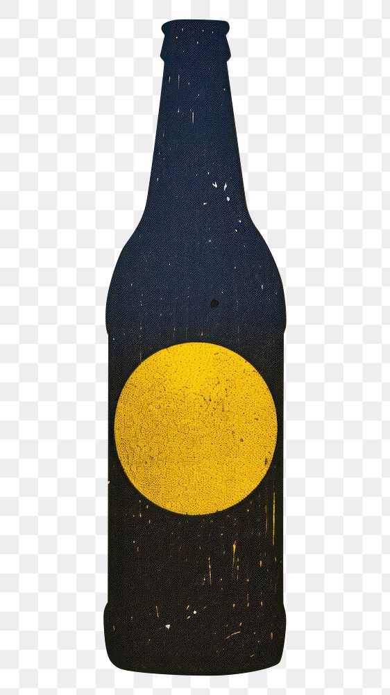 PNG Beer bottle yellow drink.