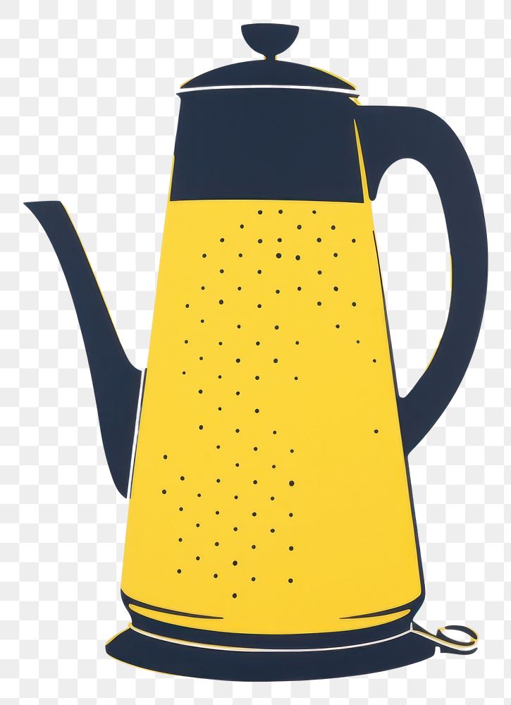 PNG Coffee pot teapot yellow refreshment.