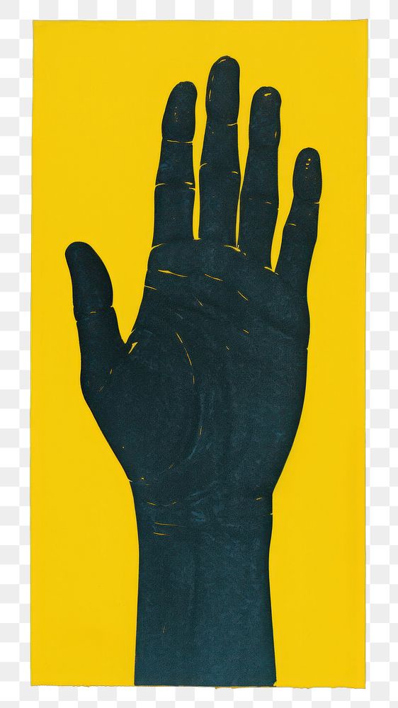 PNG Hand finger yellow black.