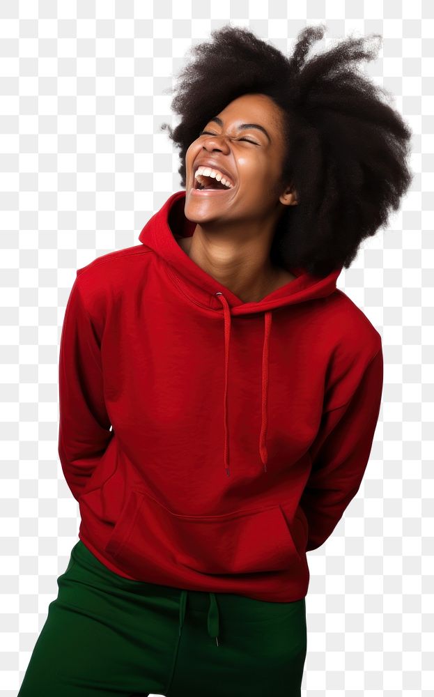 PNG Africa teenage woman laugh sweatshirt laughing portrait.