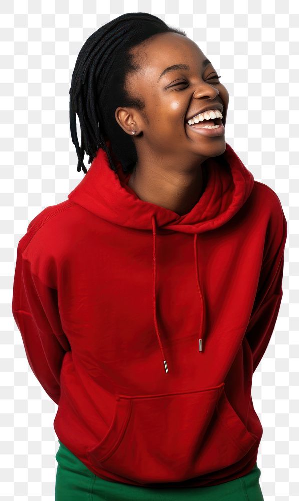 PNG Africa teenage woman laugh sweatshirt portrait laughing.