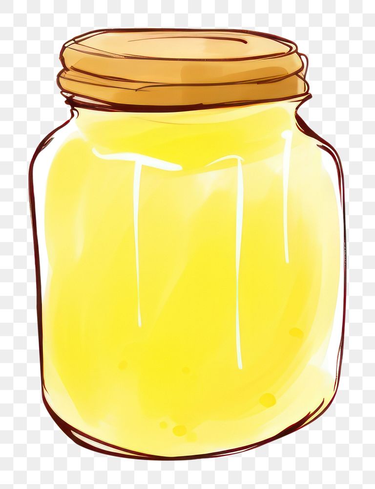PNG Honey bottle jar refreshment.
