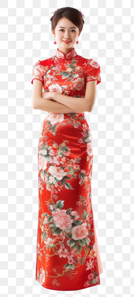 PNG Chinese women dress tradition fashion.