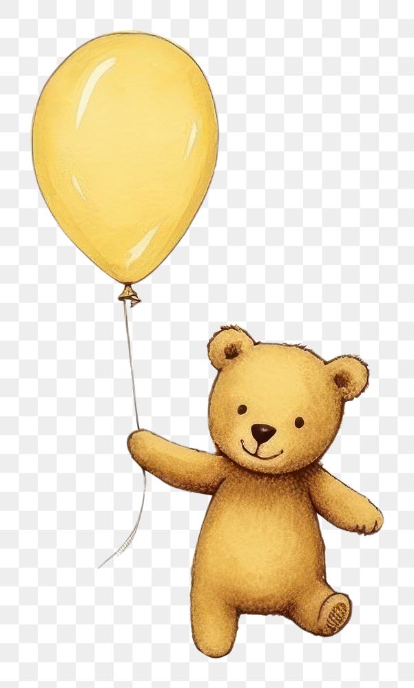 PNG Balloon mammal bear toy.