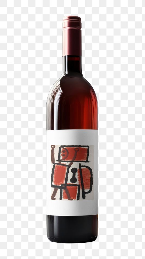 PNG Wine bottle, transparent background