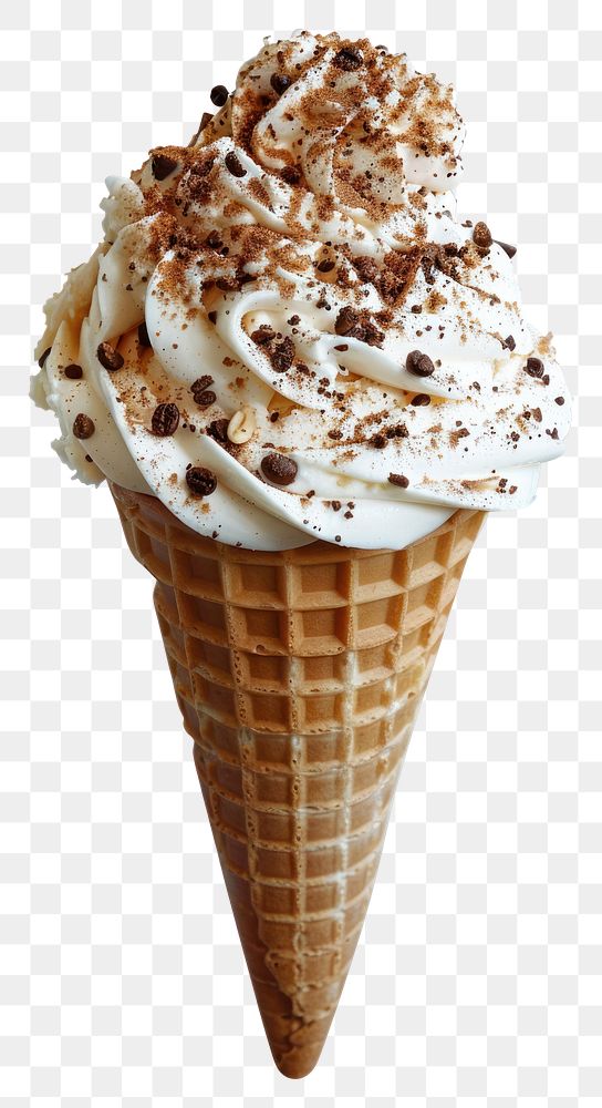 PNG Coffee icecream cone dessert food white background