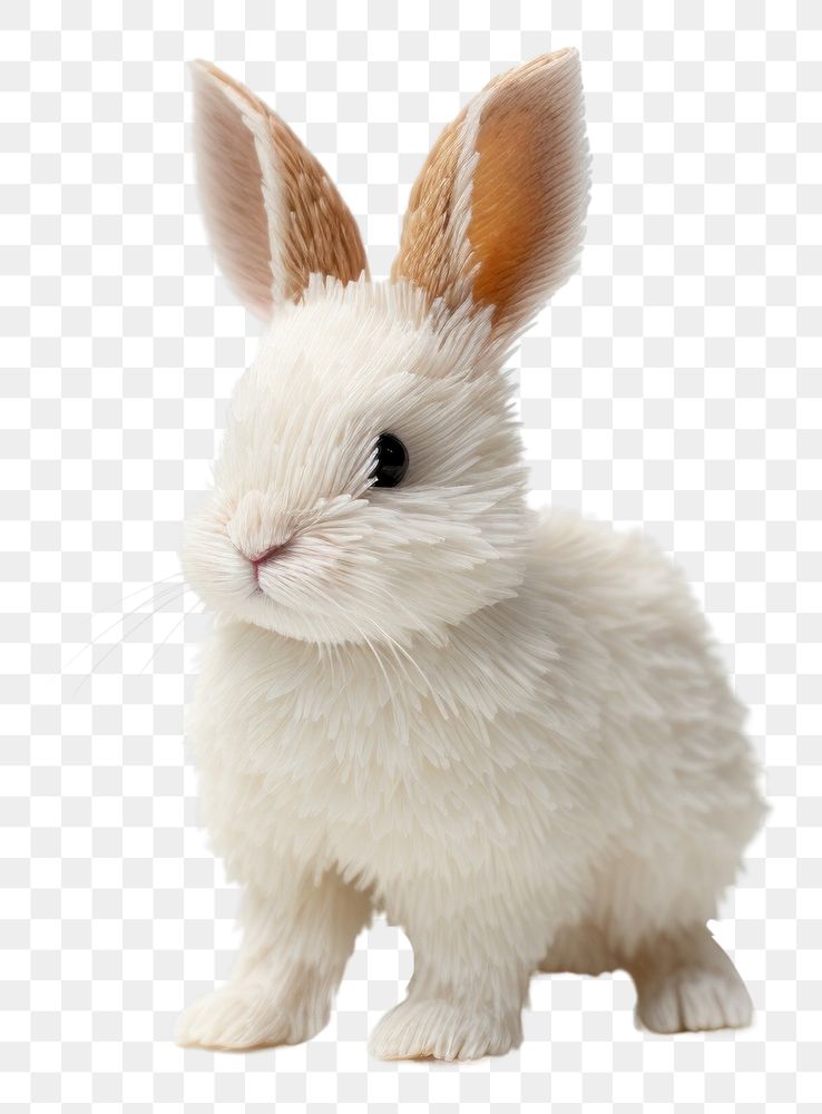 PNG 3D pixel art of a bunny animal mammal rodent.