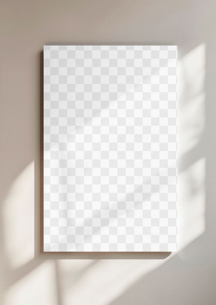 Canvas frame png product mockup, transparent design
