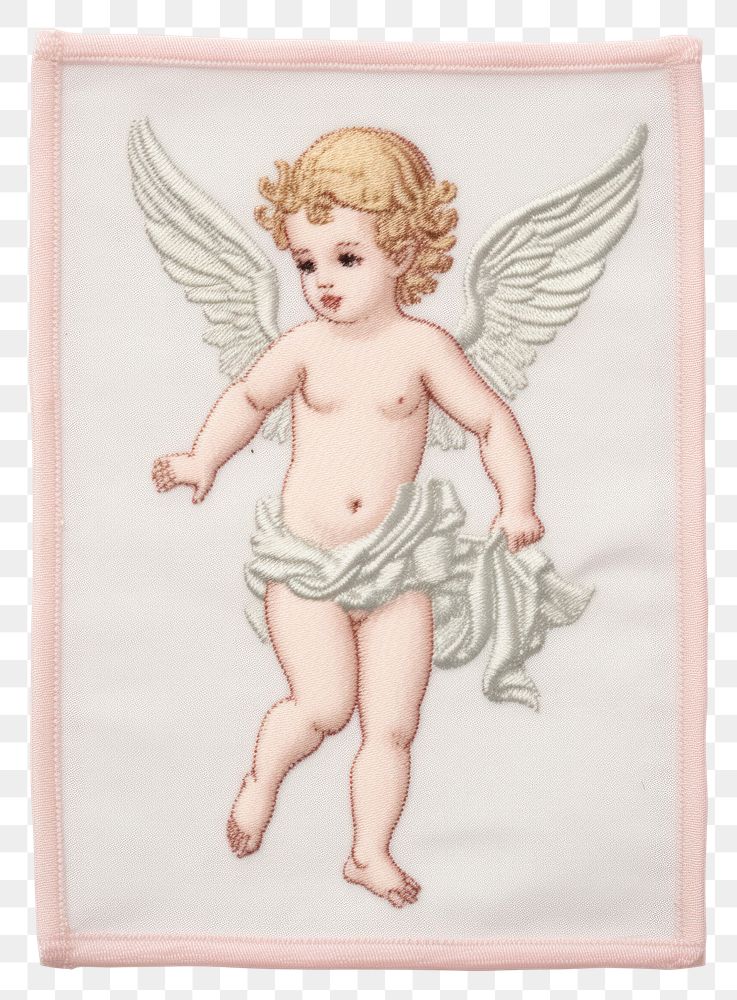 PNG Cherub angel baby white background.