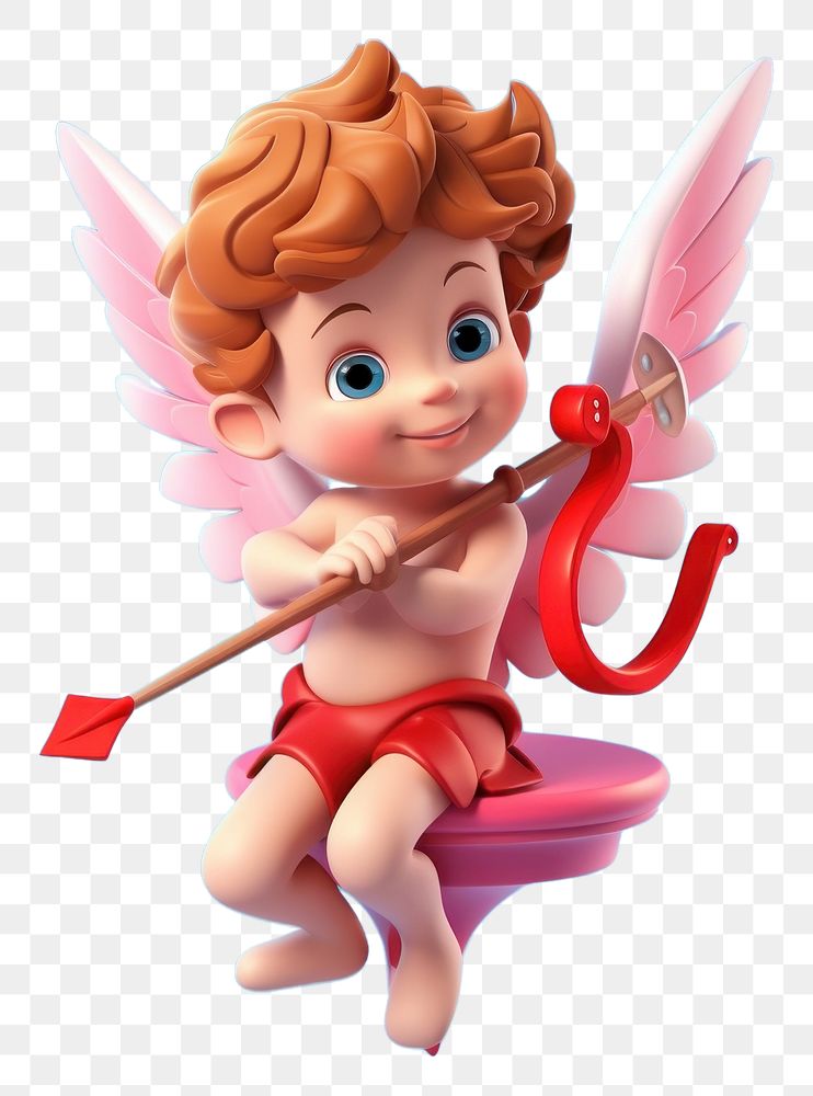 PNG Icon of cupid cartoon-style 3d doll toy representation.