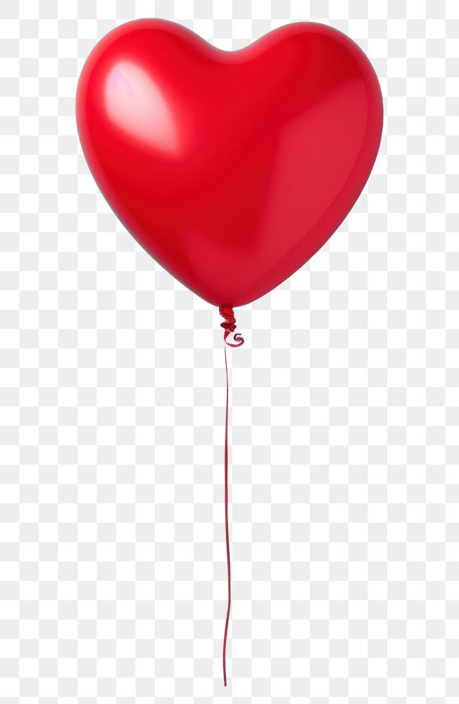 PNG Heart shape balloon celebration anniversary decoration.