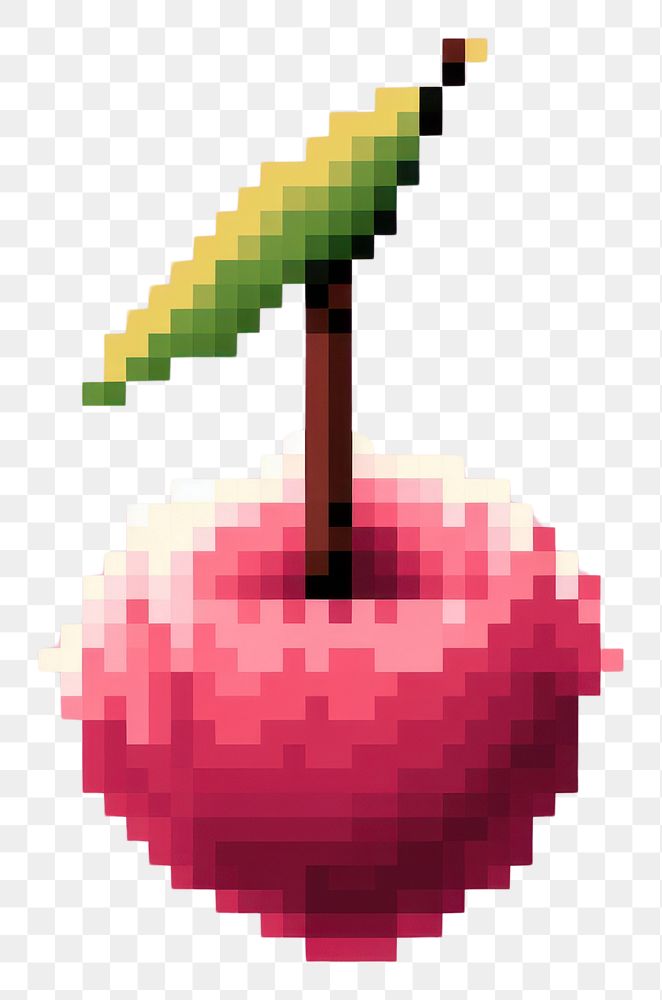 PNG Cherry plant food pixelated.