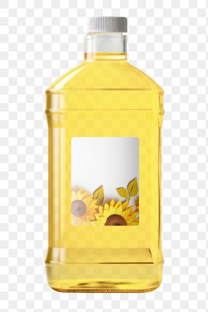 PNG Vegetable oil bottle, transparent background
