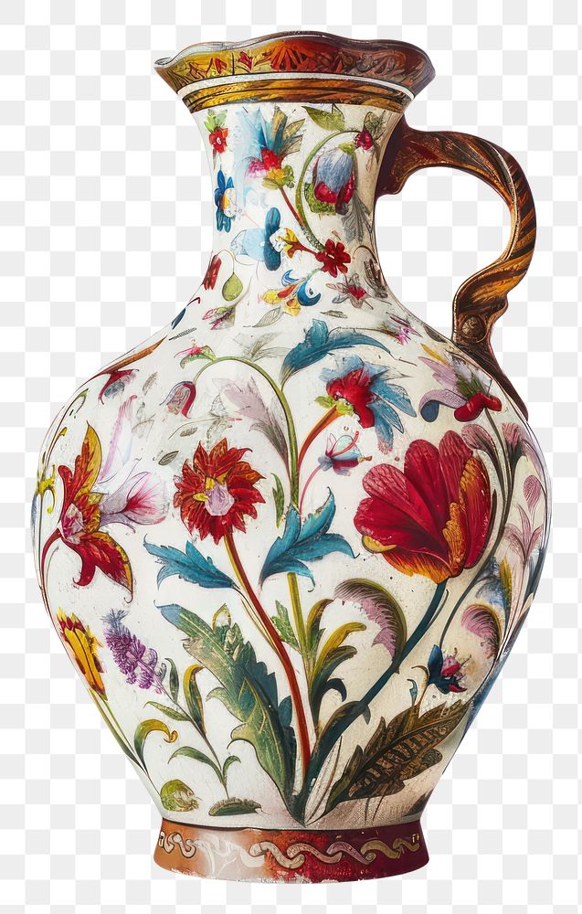PNG Ottoman painting of vase porcelain pottery jug