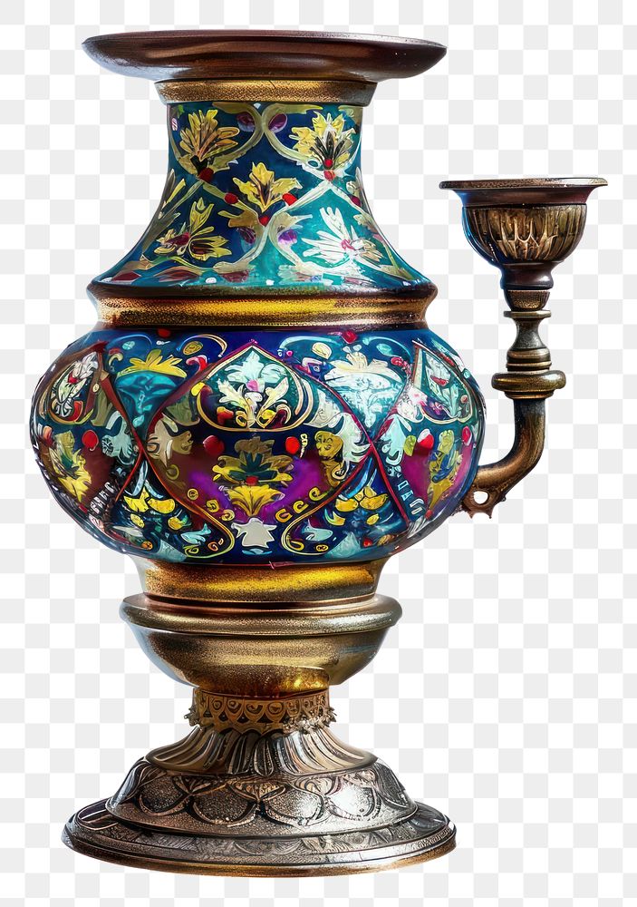 PNG Ottoman painting of lamp pottery vase urn.