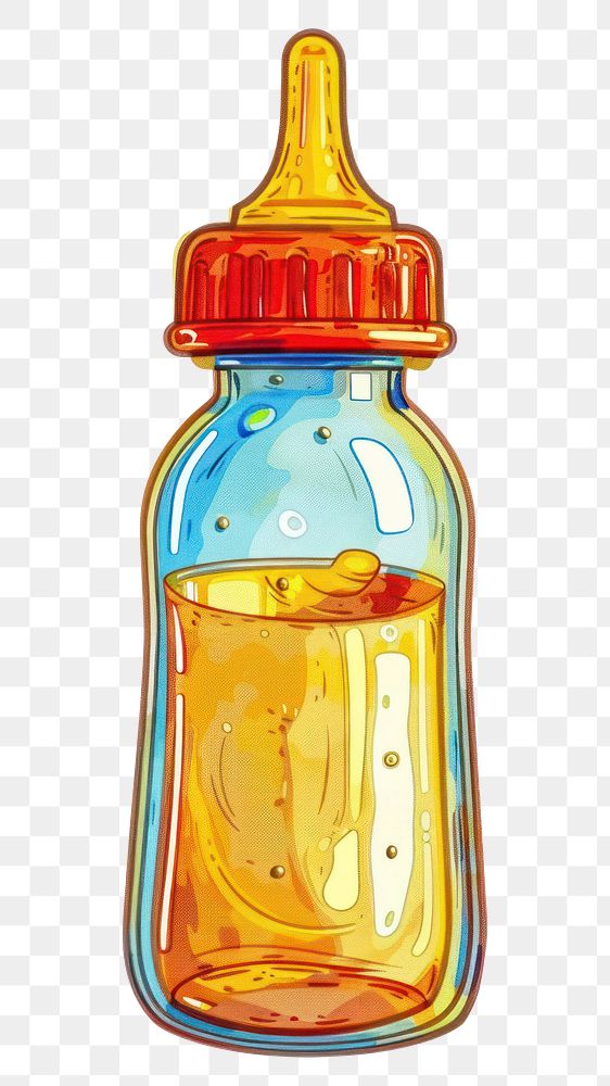 PNG Infant feeding bottle jar transparent container.