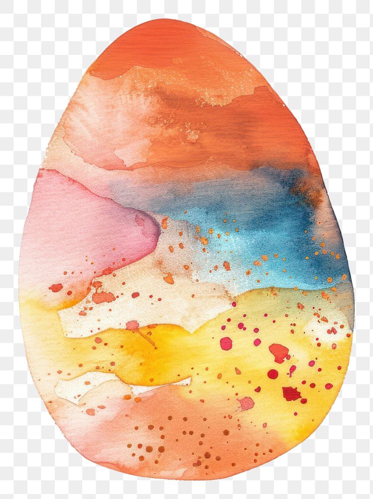 PNG Cute Easter egg watercolor white background easter egg creativity