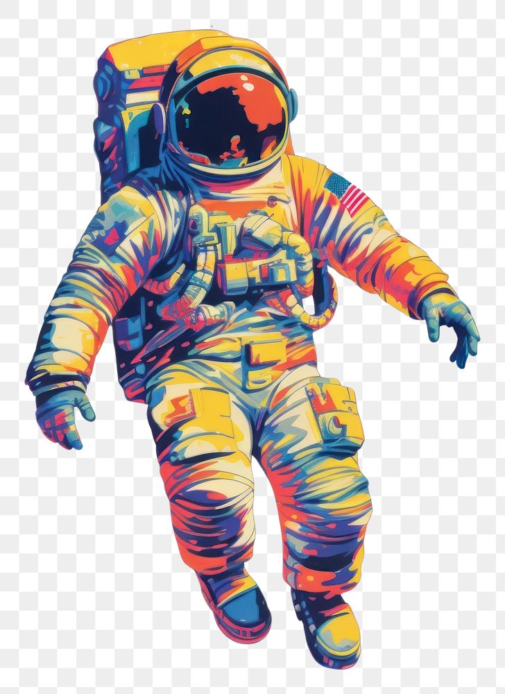 PNG Futuristic astronaut clothing cartoon.