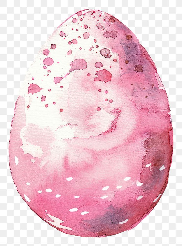 PNG Cute Easter egg watercolor pink white background easter egg.
