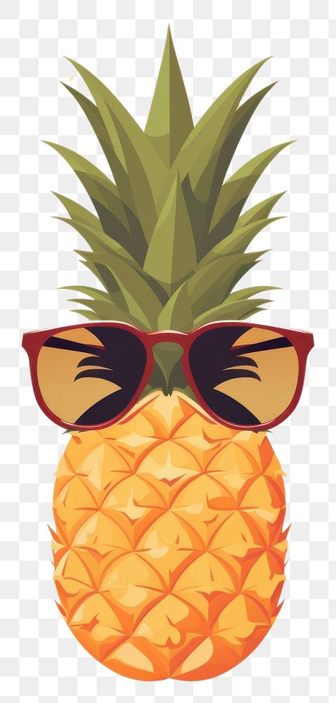 Sunglasses pineapple plant fruit.