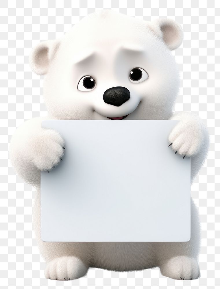 PNG Bawl polar bear mammal animal white.