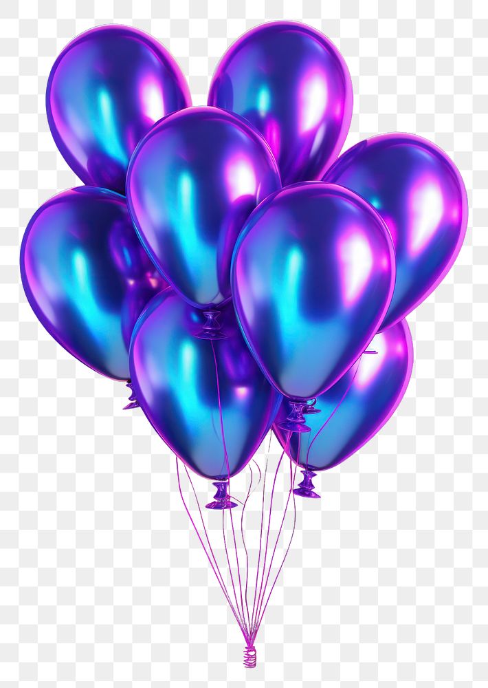 PNG Balloons purple violet illuminated.