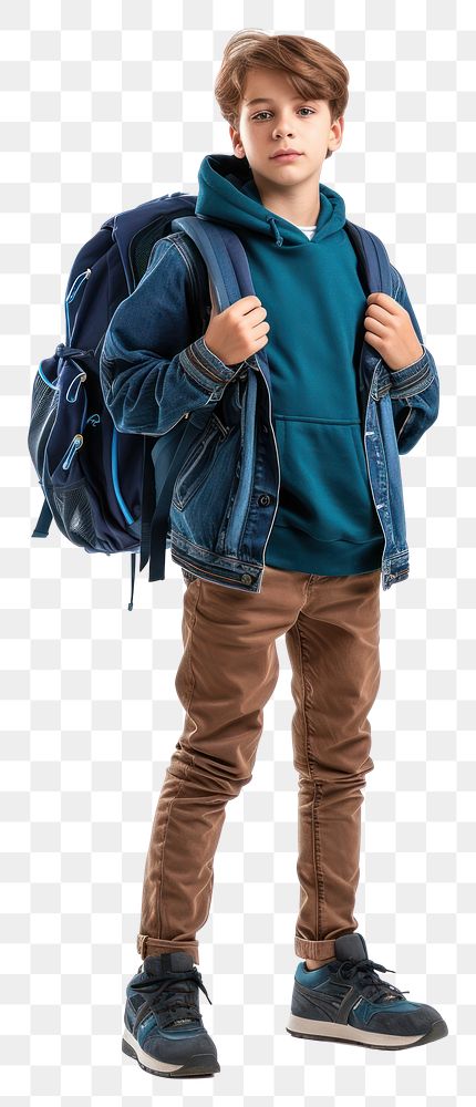 Backpack footwear standing jacket