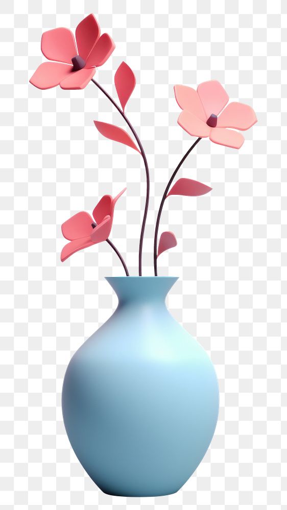 PNG A flower in a vase plant art creativity.