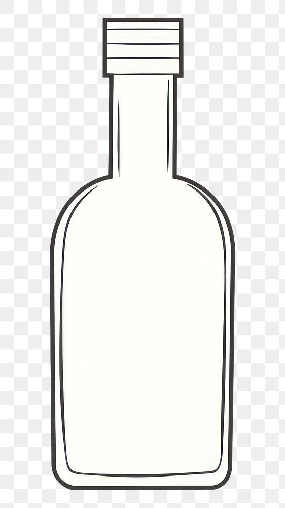 PNG Minimal illustration of a whisky bottle drawing glass line.