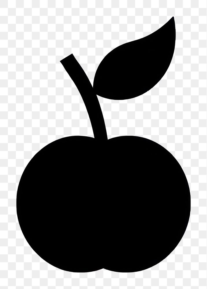 PNG Cherry fruit logo icon plant food white background.