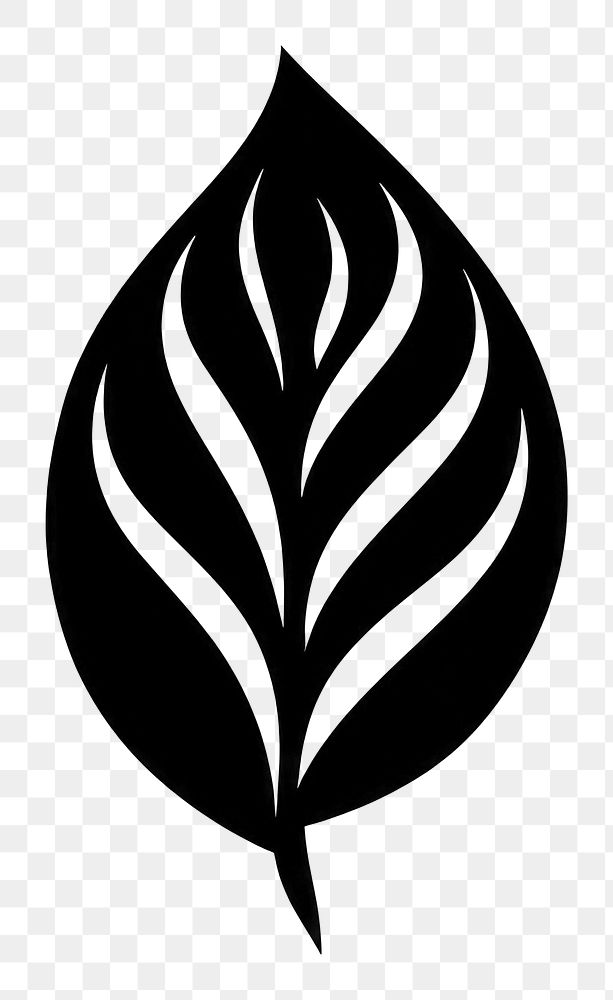 PNG Leaf logo icon plant monochrome pattern.