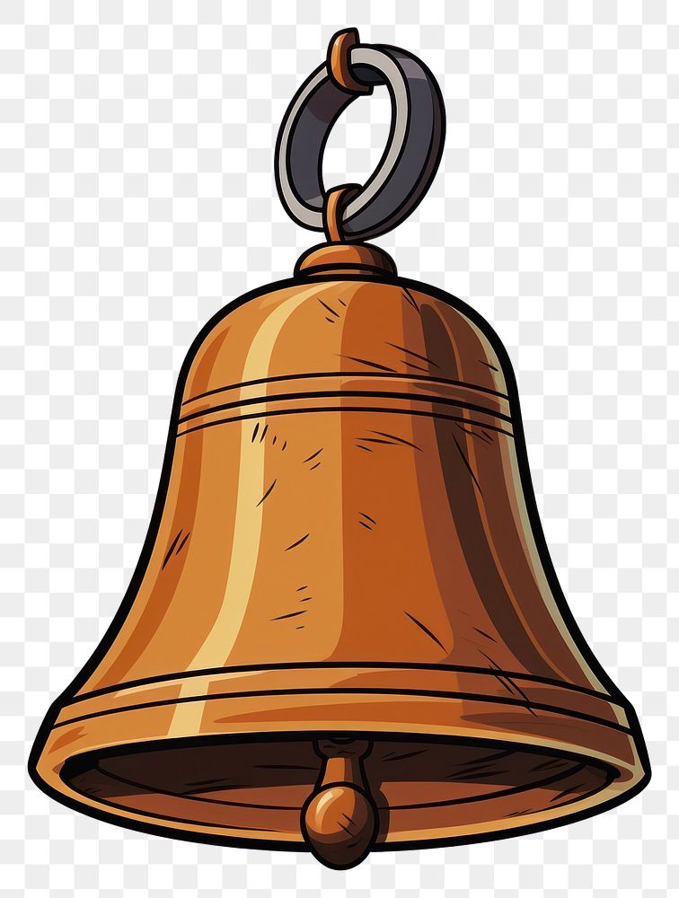 PNG Bell Clipart cartoon line white background.