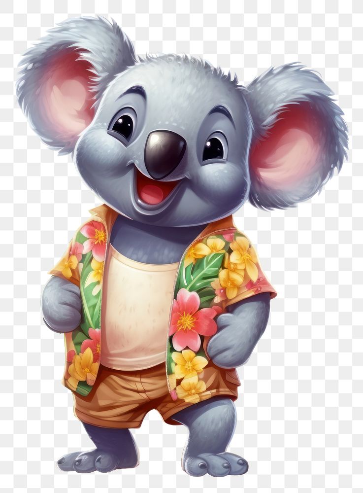 PNG Koala character Vacation summer cartoon animal cute.