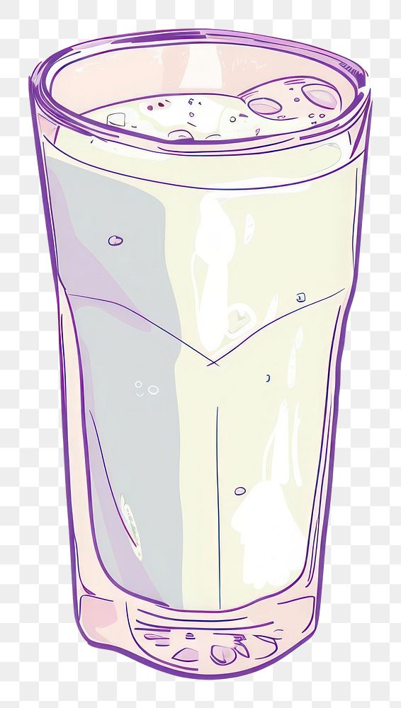 PNG Milk drink glass white background.