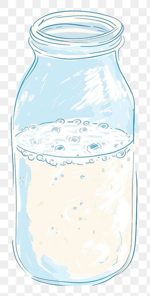 PNG Milk bottle glass jar.