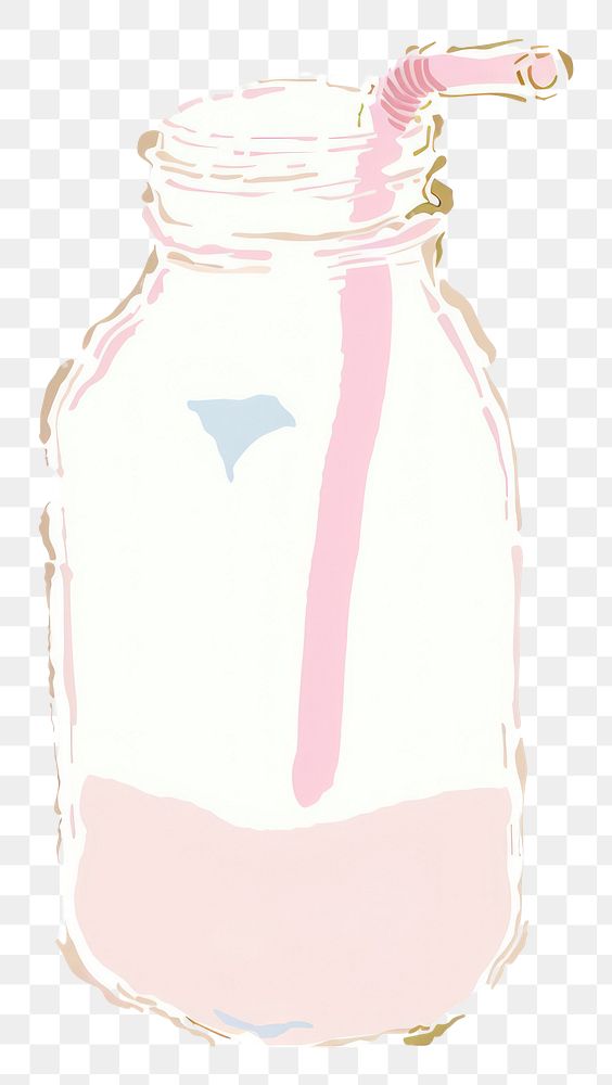 PNG Milk bottle jar white background.