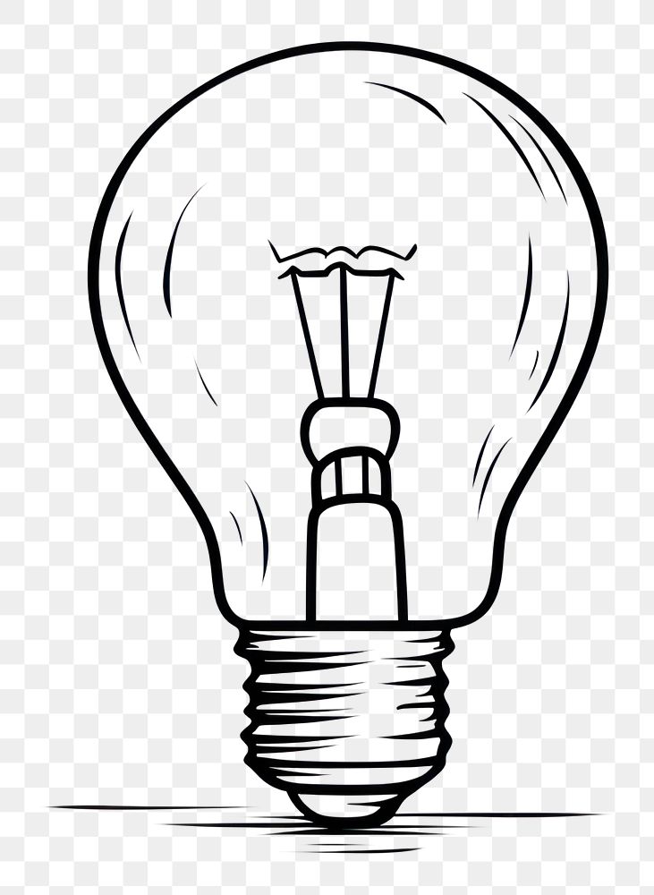 PNG Lamp lightbulb sketch line.
