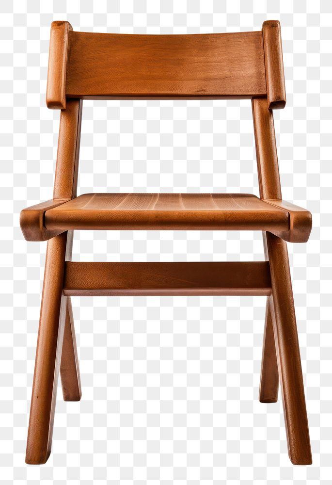 PNG Chair furniture wood white background.