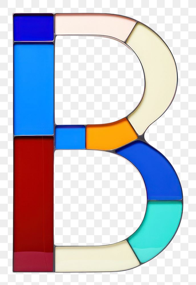 PNG  Mosaic tiles letters B number shape text.