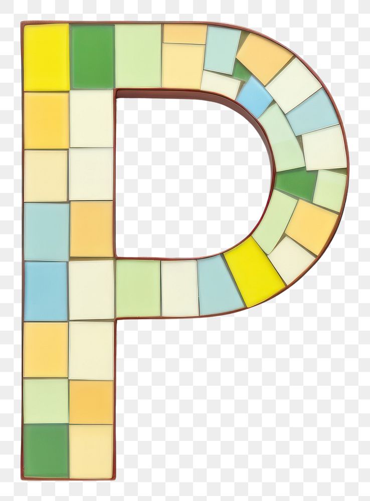 PNG  Mosaic tiles letters p number backgrounds shape.
