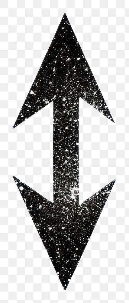PNG Black color arrow icon symbol shape white background.