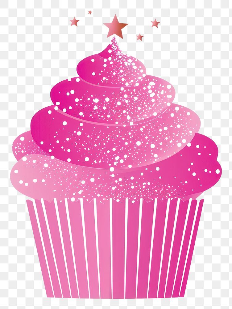 PNG Pink color cupcake icon dessert food celebration.