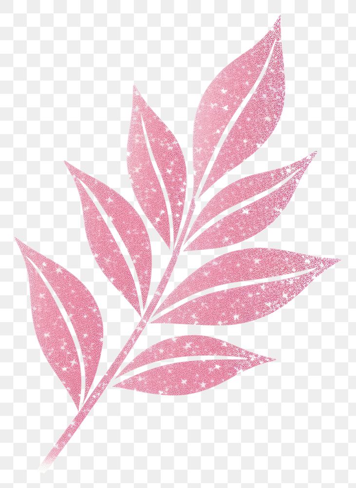 PNG Pink color plant icon pattern leaf art.
