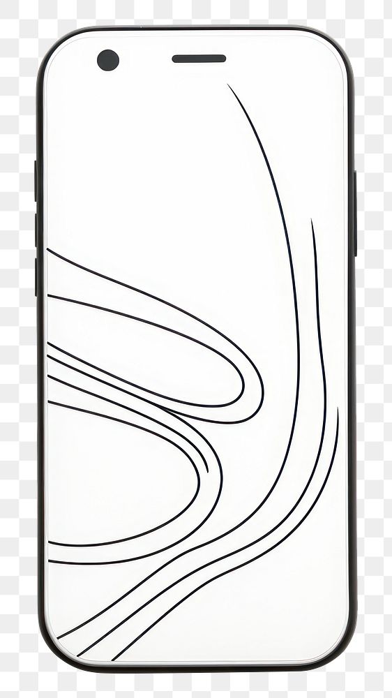 PNG Phone sketch line white background.