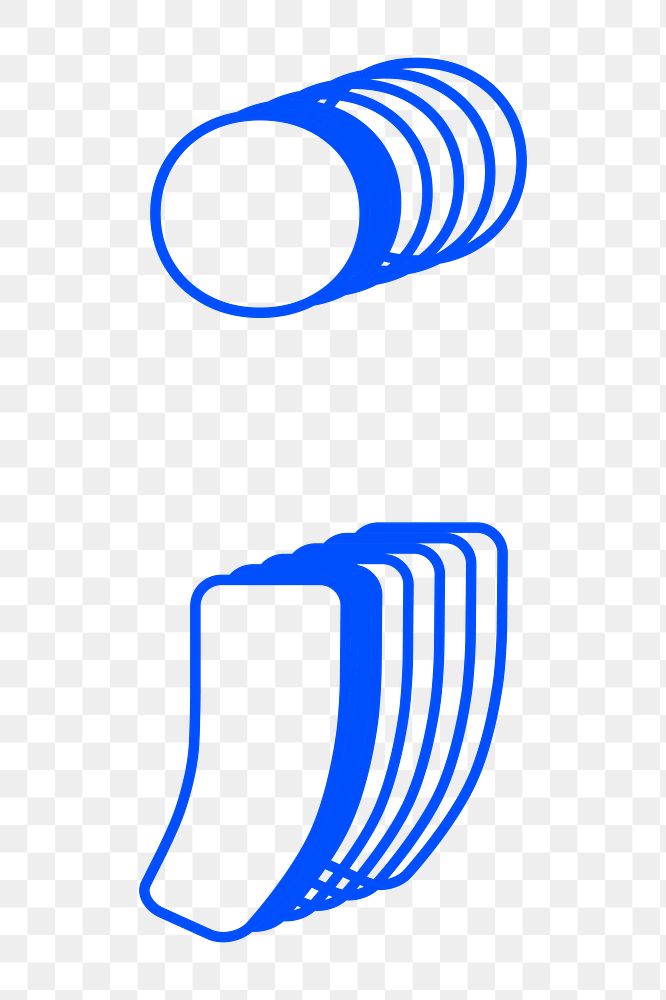 Semicolon png blue symbol, transparent background