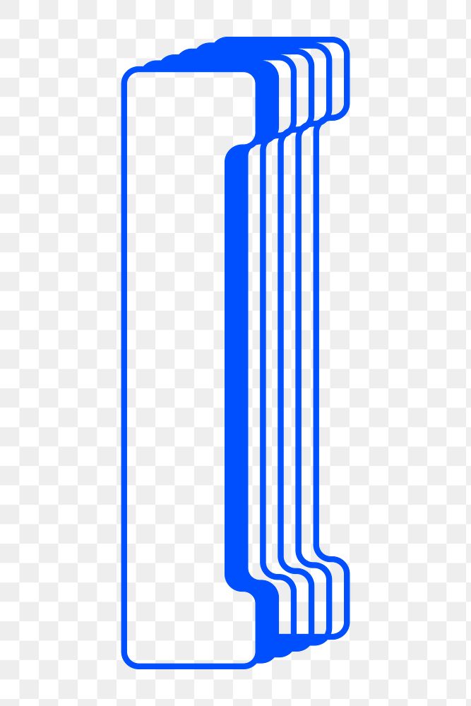 Bracket png blue symbol, transparent background