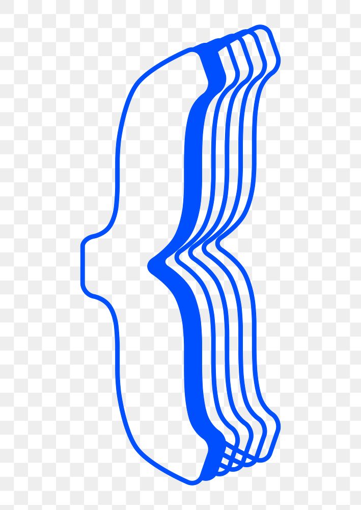 Curly bracket png blue symbol, transparent background